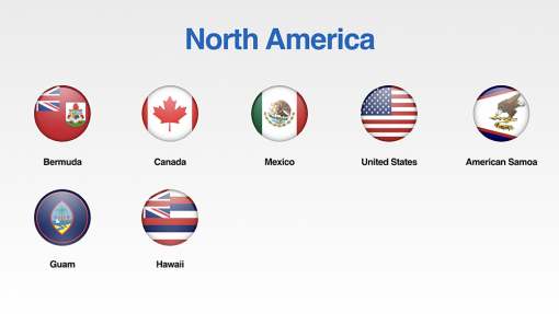 North America Flags