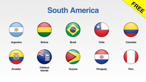 South America Flags Showcase