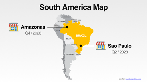 South America Map Template