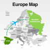 Europe Map Template