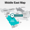 Middle East Map Template