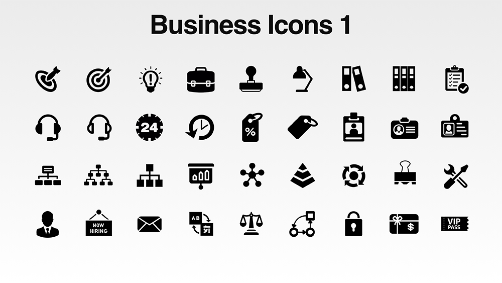 business presentation icons free